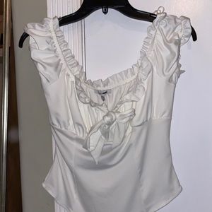 Fashion nova body suit tie in front